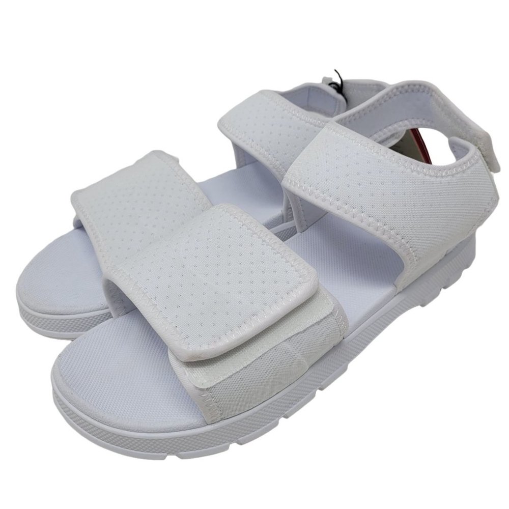 Womens Hunter Original Outdoor White Neoprene Retro 90s Chunky Sandals Size 10